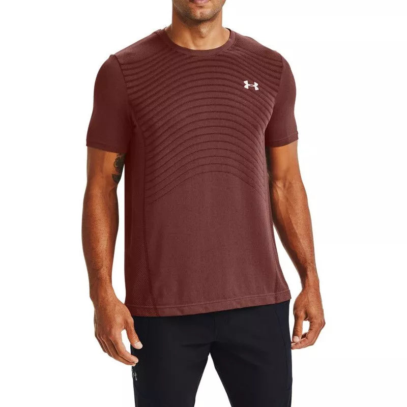 Seamless Wave T-Shirt - Rood - Heren