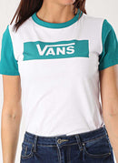 Vans - Tee-Shirt Vans Trangle Range Ringer - Blanc - Femme