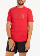 The North Face - Tee-Shirt Wicker Graphic Crew - Tnf Red Heather - Homme