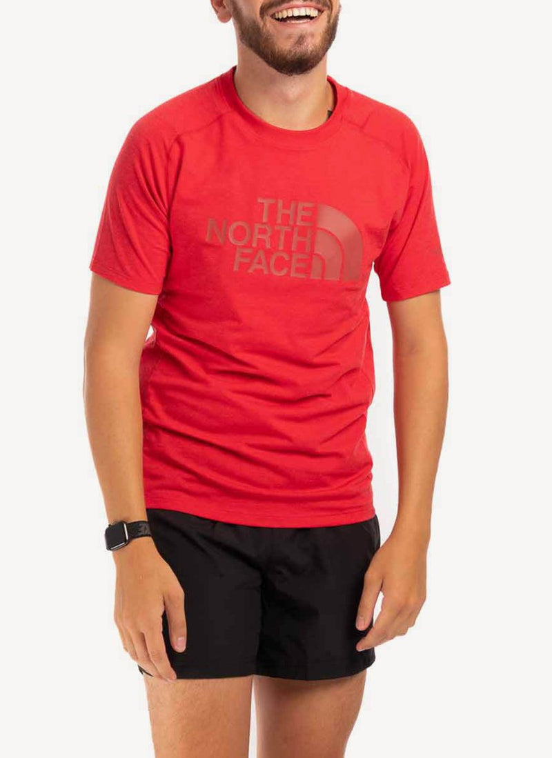 The North Face - Tee-Shirt Wicker Graphic Crew - Tnf Red Heather - Homme