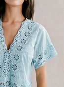 BLOUSE DENTELLE MANCHE COURTE TESSA PETITE MENDIGOTE