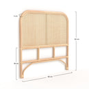 Tête de lit Naïra en rotin et cannage 90 cm