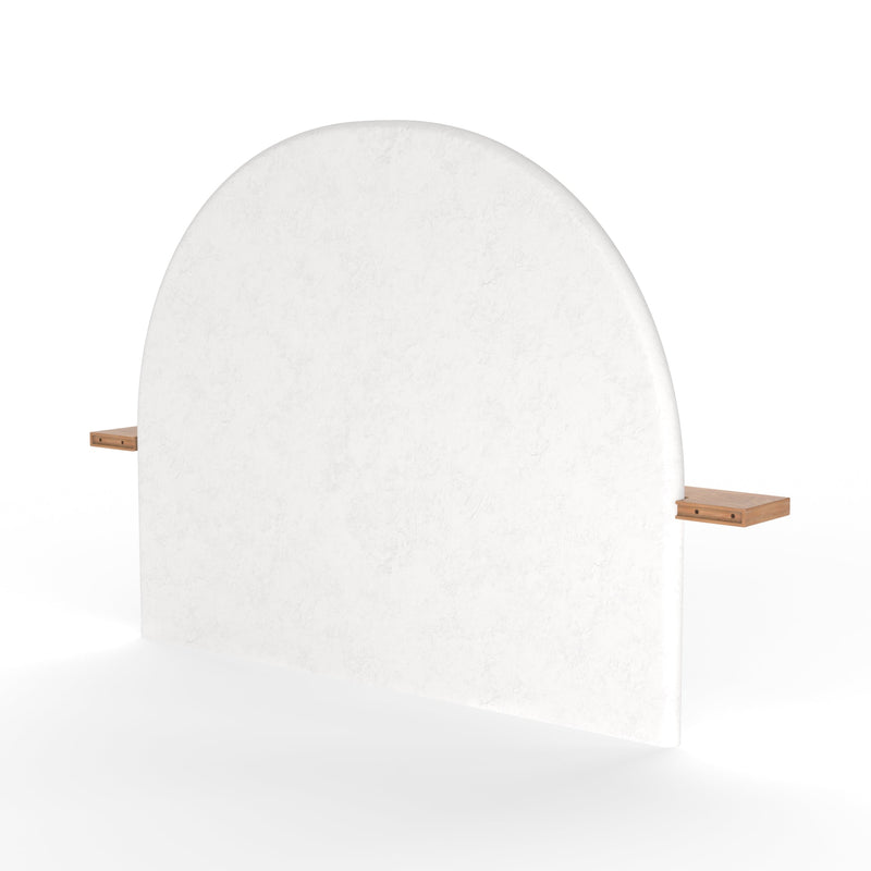 Tête de lit Fira en plâtre blanc cassé et bois d'acacia 175 cm