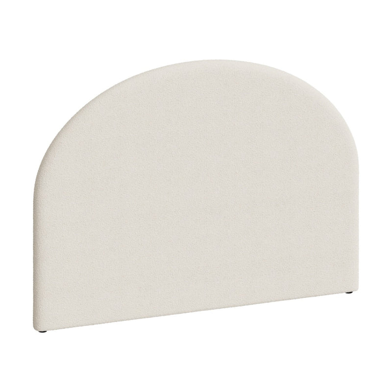 Tête de lit Eva en tissu bouclé beige 160 cm