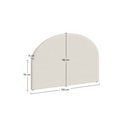 Tête de lit Eva en tissu bouclé beige 160 cm