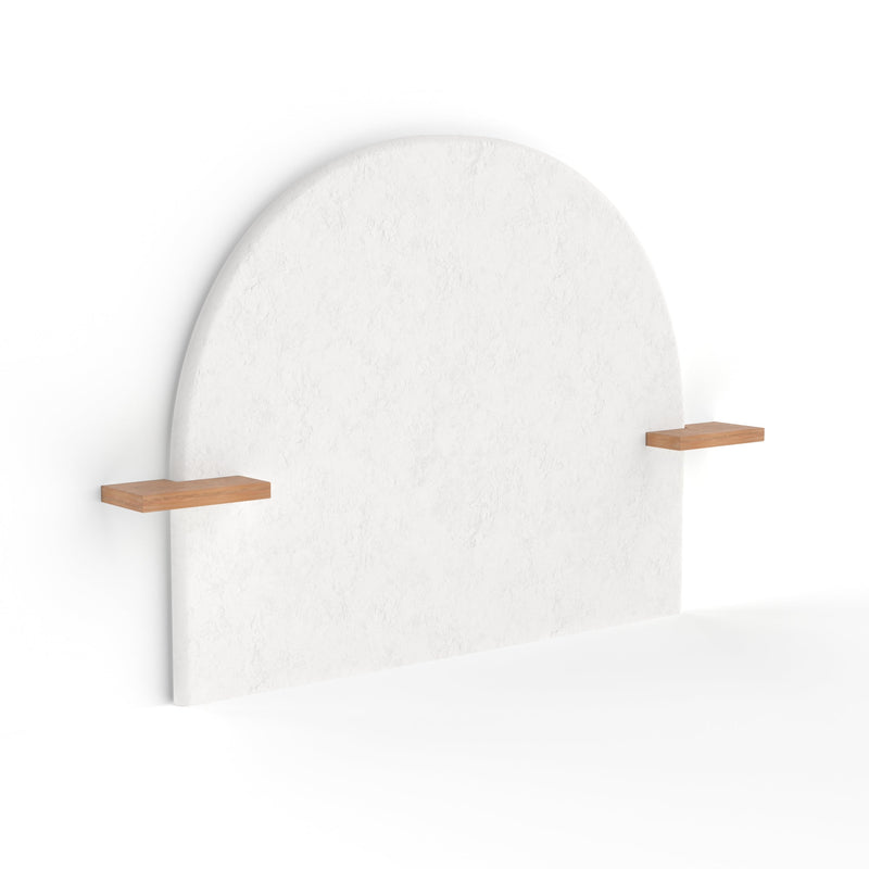 Tête de lit Fira en plâtre blanc cassé et bois d'acacia 175 cm