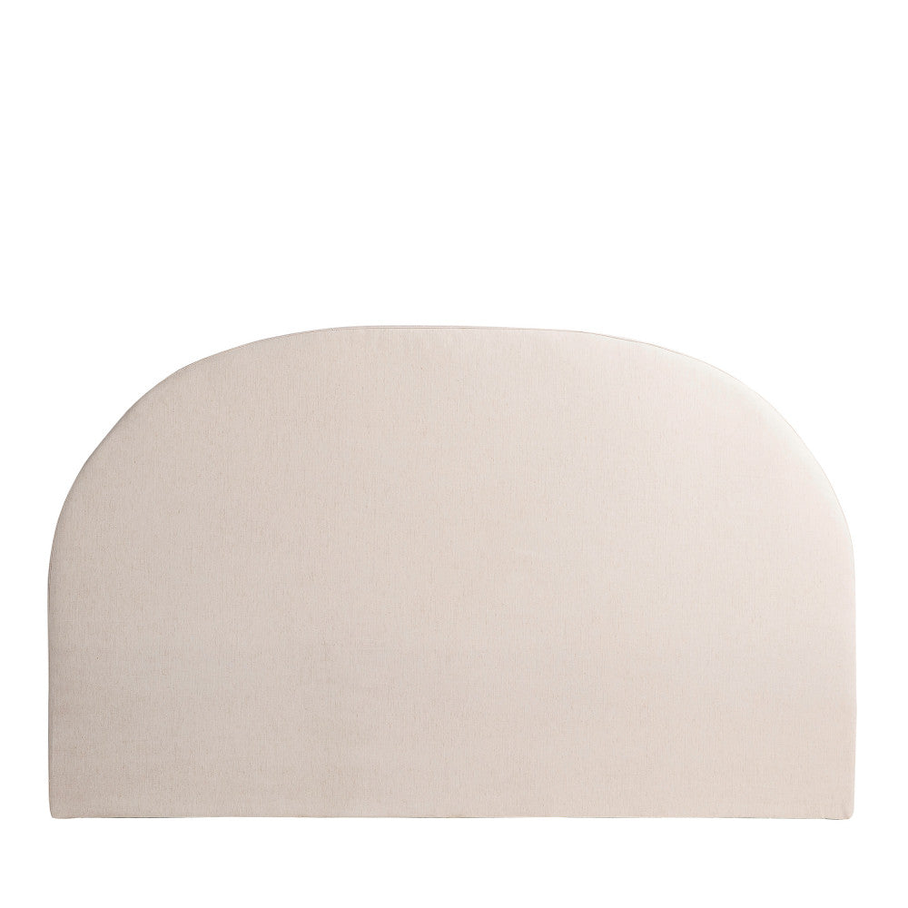 Noussa - Half-Moon Cotton and Linen Headboard - Natural