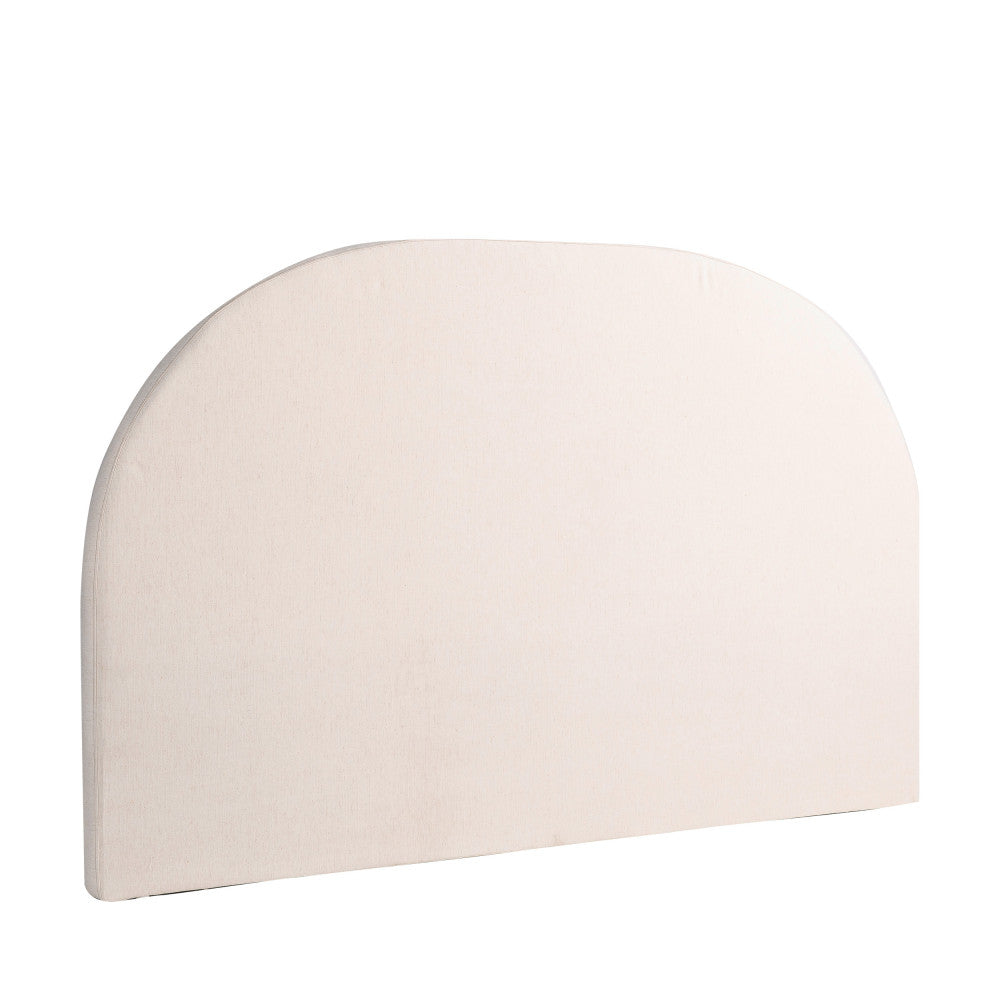 Noussa - Half-Moon Cotton and Linen Headboard - Natural