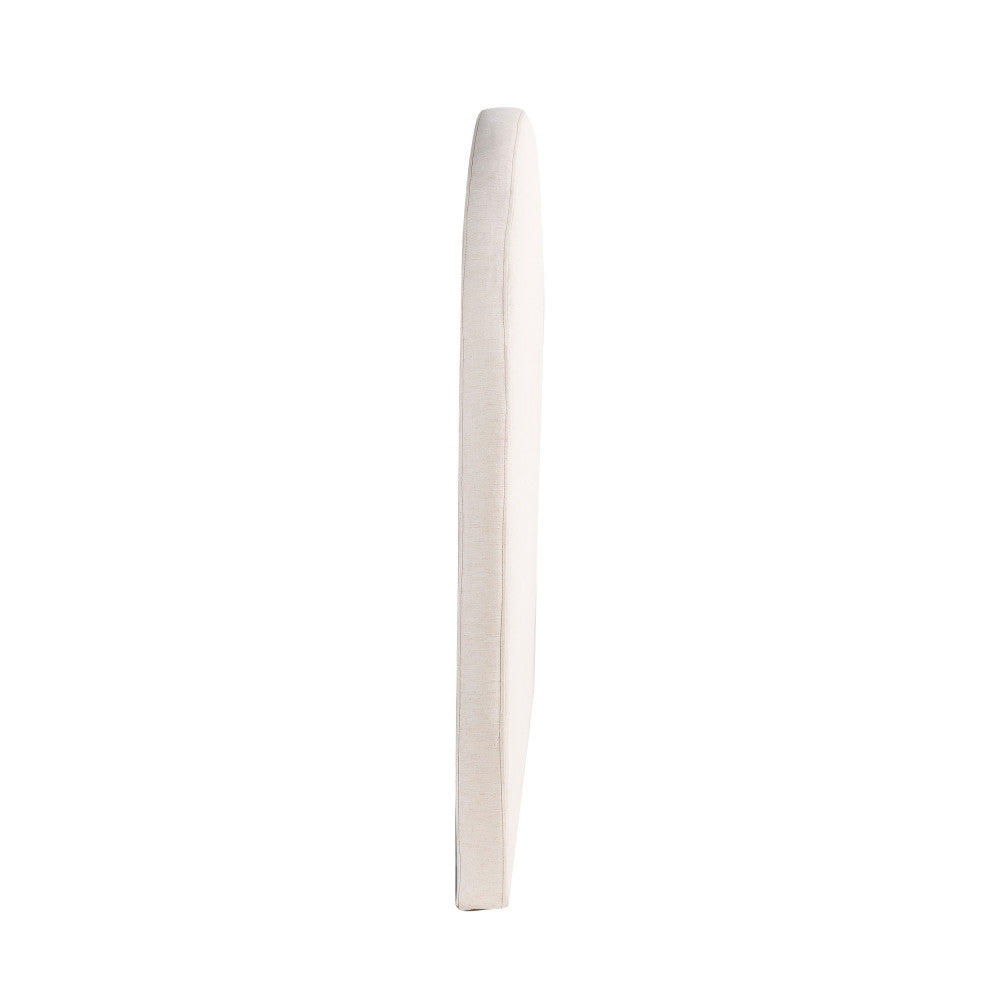 Noussa - Half-Moon Cotton and Linen Headboard - Natural