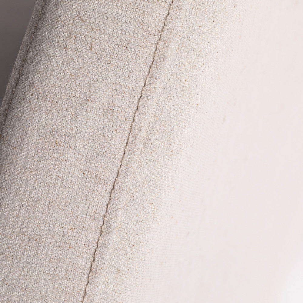 Noussa - Half-Moon Cotton and Linen Headboard - Natural