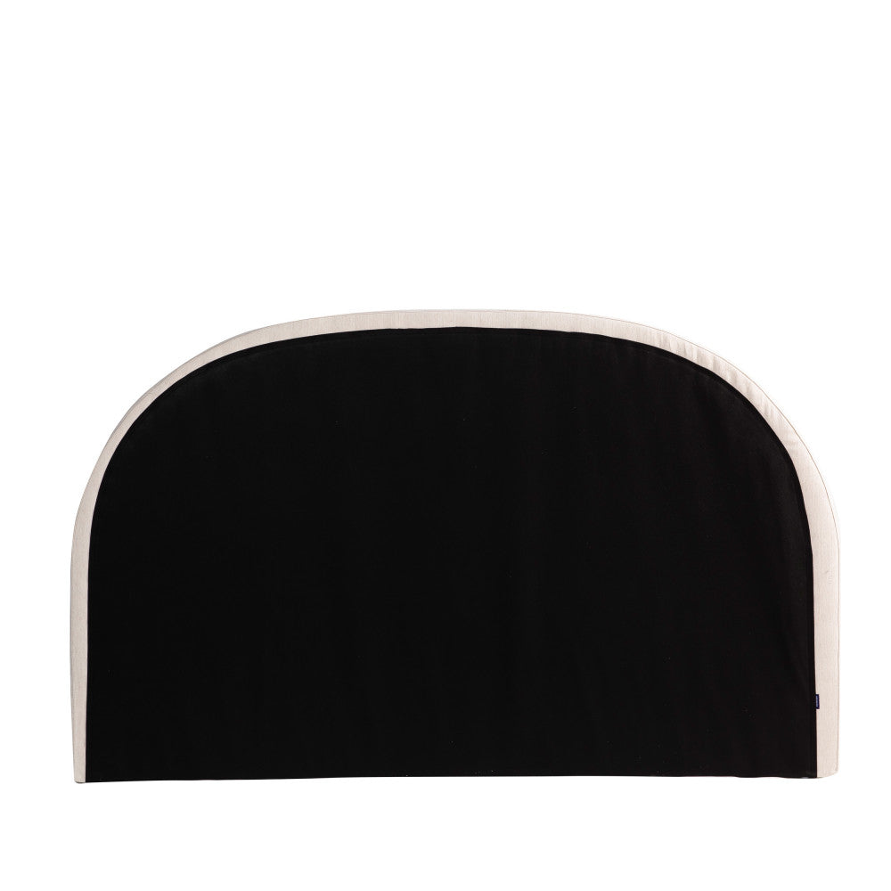 Noussa - Half-Moon Cotton and Linen Headboard - Natural