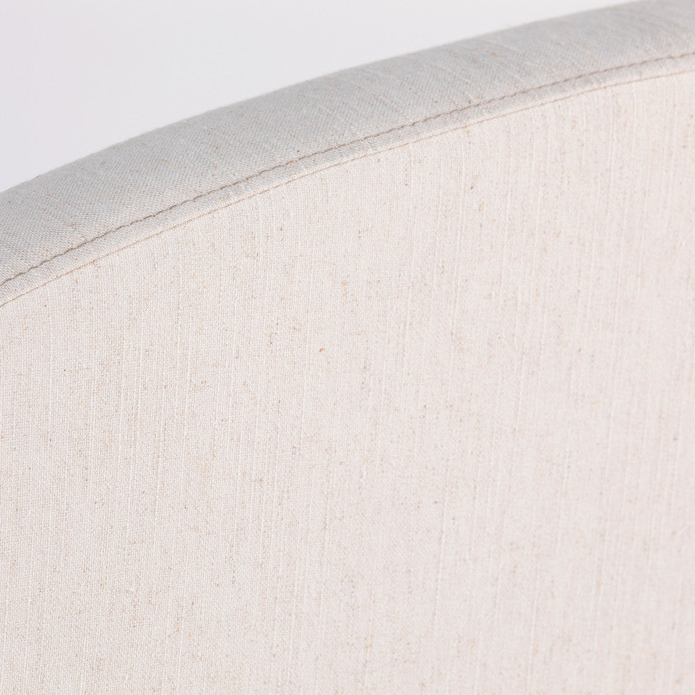 Noussa - Half-Moon Cotton and Linen Headboard - Natural