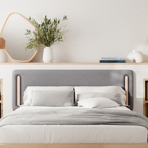 tete de lit tissu gris 160 cm katia rdv deco