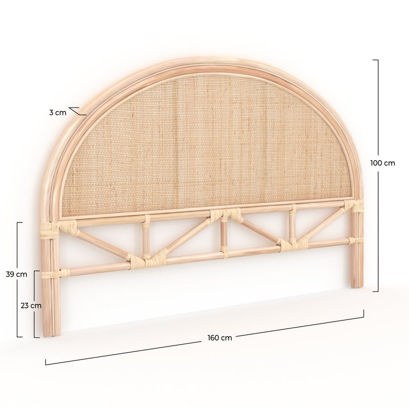 Tête de lit Madya en rotin naturel 160 cm