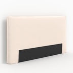 Safia - Cabecero de tela blanco con funda desenfundable