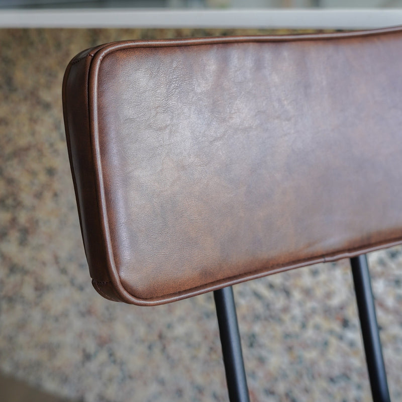 texas chaise de bar marron 66 cm lot de 2