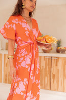 THAÏS Orange - Robe Longue