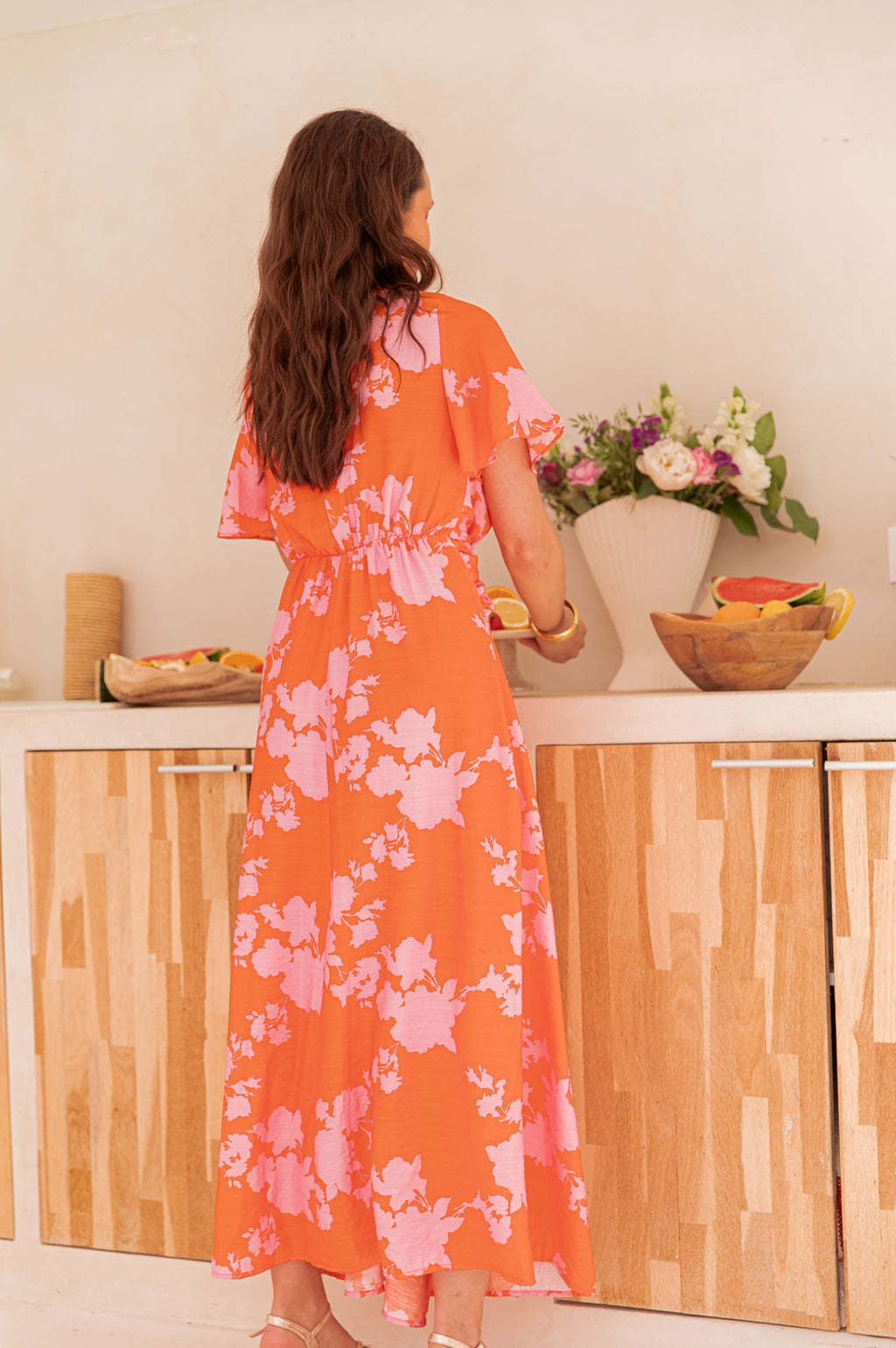 THAÏS Orange - Robe Longue