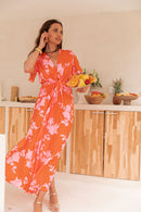 THAÏS Orange - Robe Longue