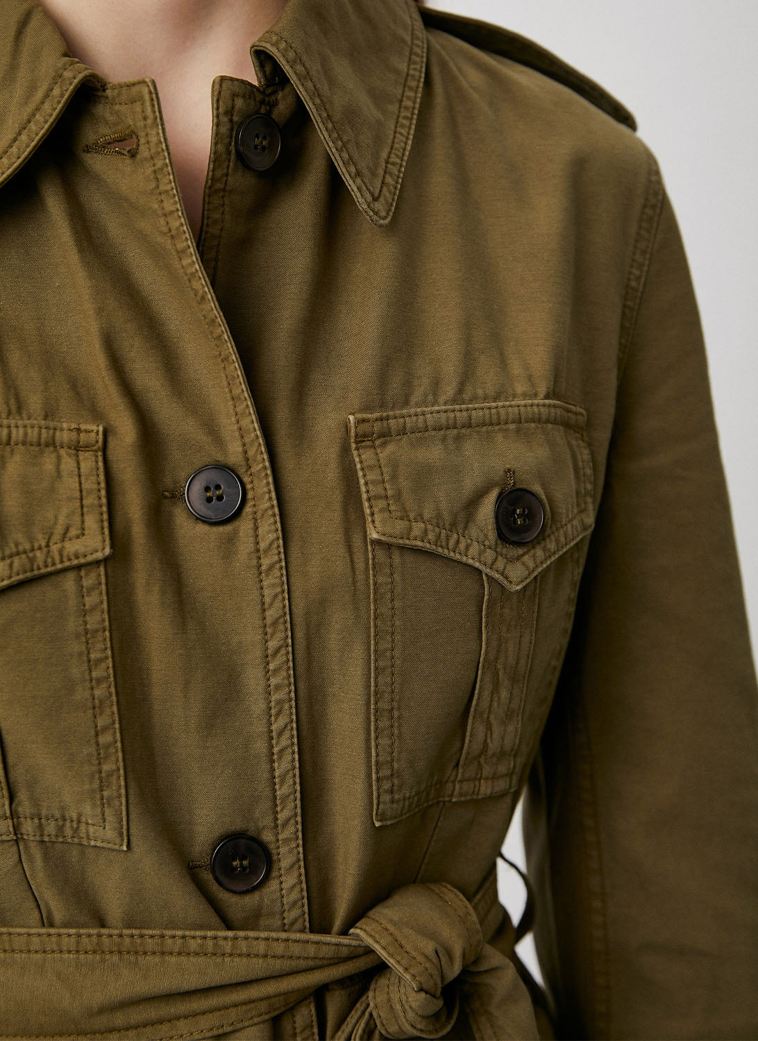 The Kooples - Cortavientos - Military Kaki - Mujer