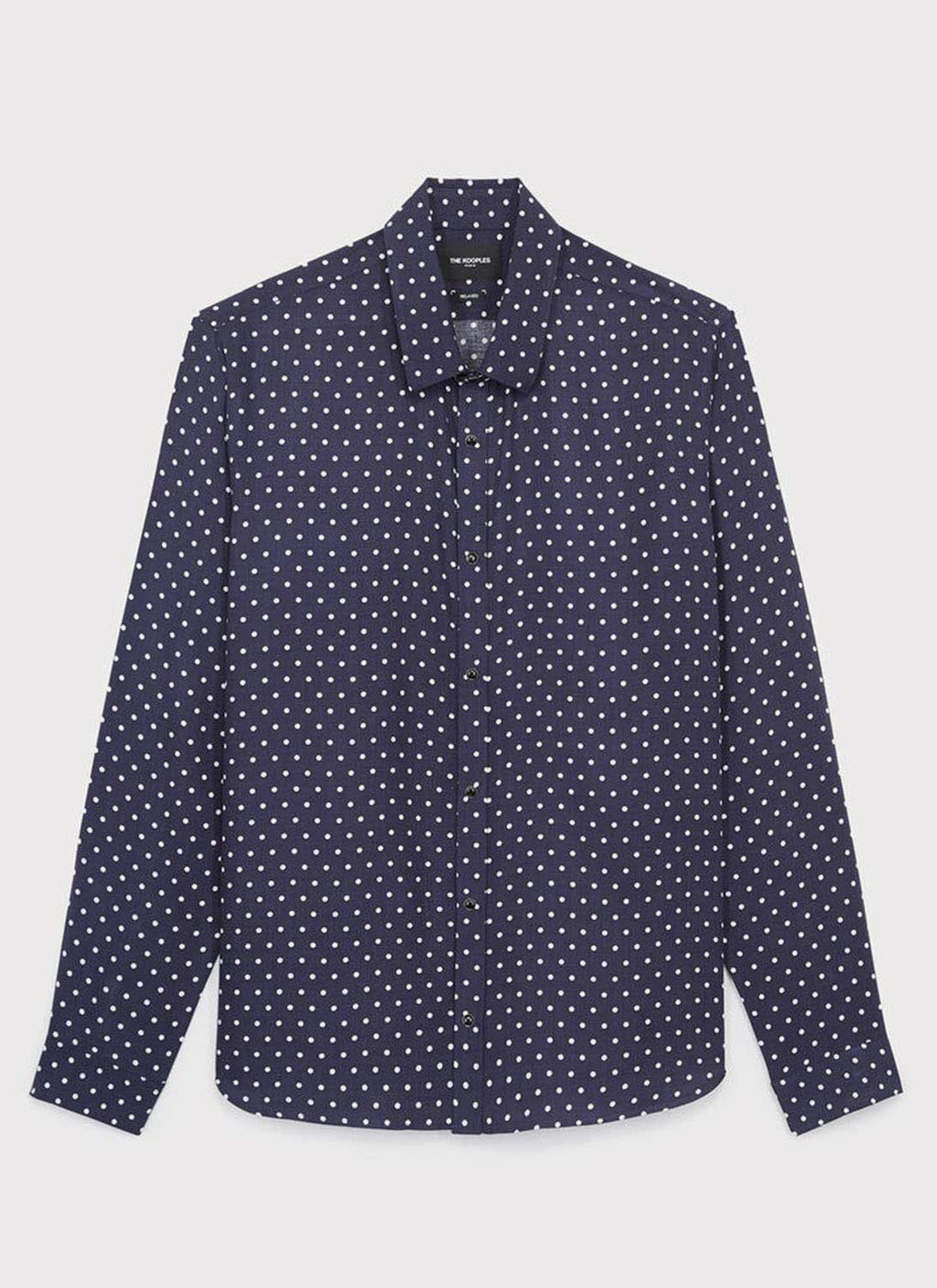 The Kooples - Polka Dot Shirt - Blue/Offwhite - Men