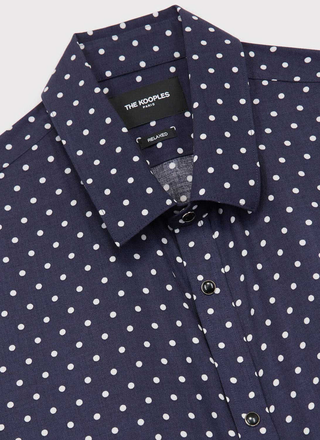 The Kooples - Polka Dot Shirt - Blue/Offwhite - Men