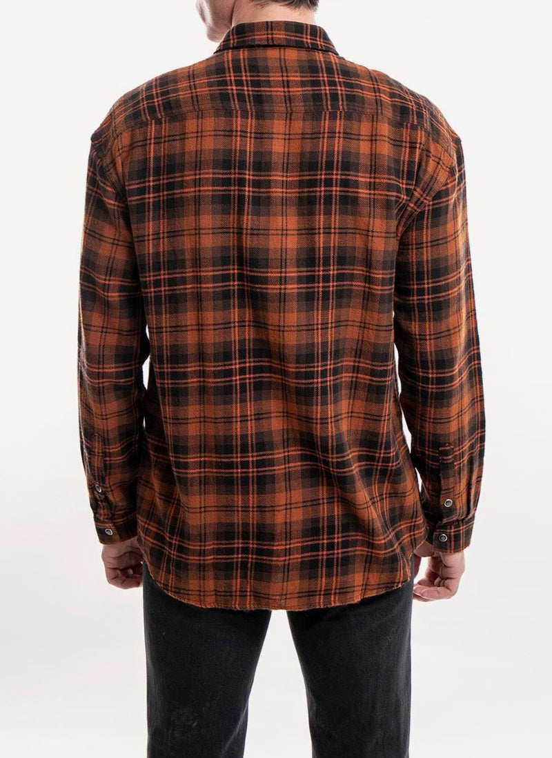 The Kooples - Chemise Oversized - Black,Orange - Homme