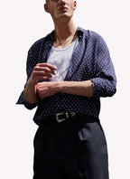 The Kooples - Polka Dot Shirt - Blue/Offwhite - Men