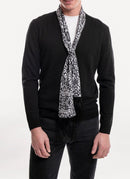 The Kooples - Echarpe Leopard Silk Print - Grey Black - Homme