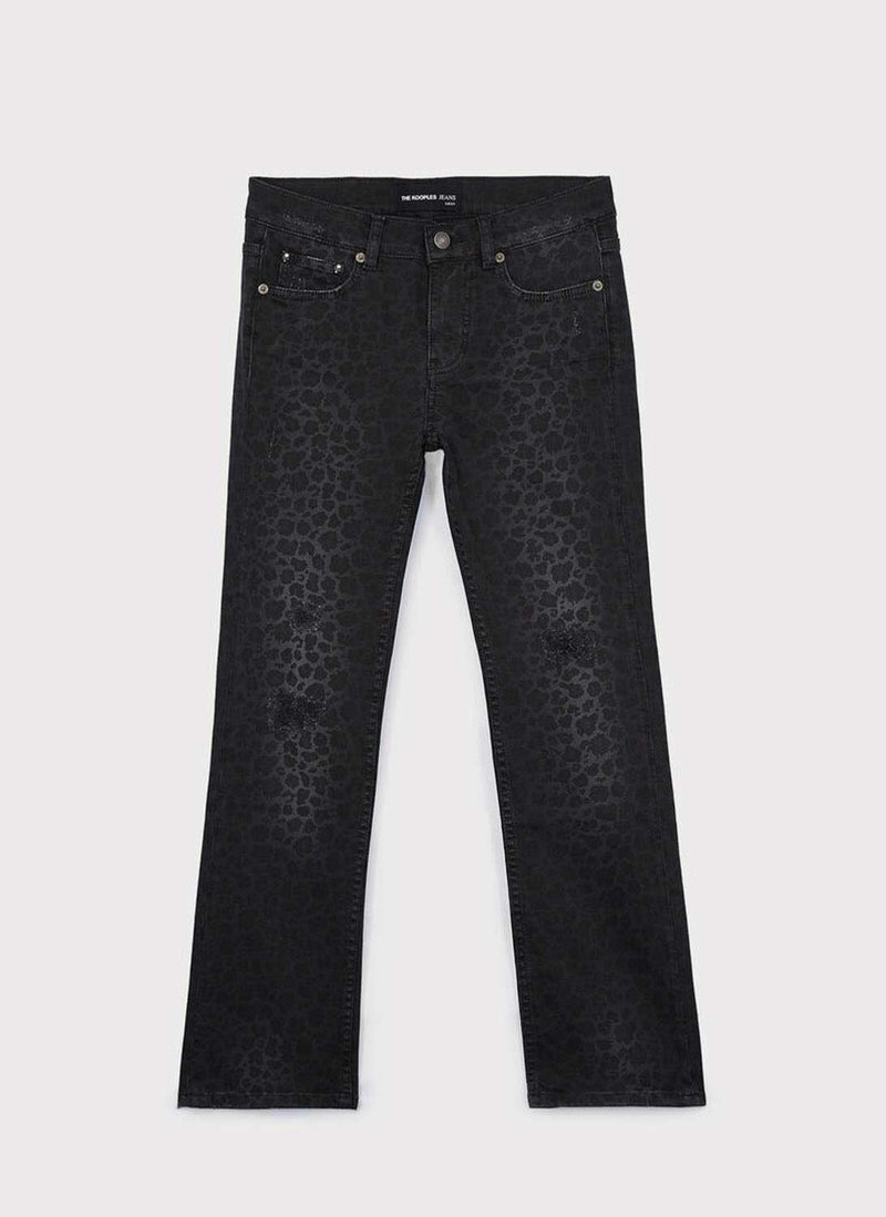 The Kooples - Vaqueros Leopardo - Negro/Leopardo - Mujer