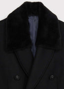 The Kooples - Manteau Croisé Avec Col Amovible - Black - Homme