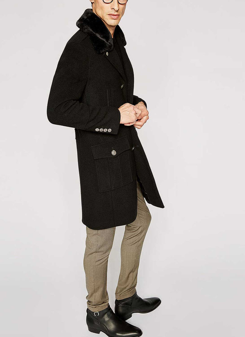 The Kooples - Manteau Droit - Black - Homme