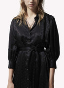 The Kooples - Robe Ceinturée - Black - Femme