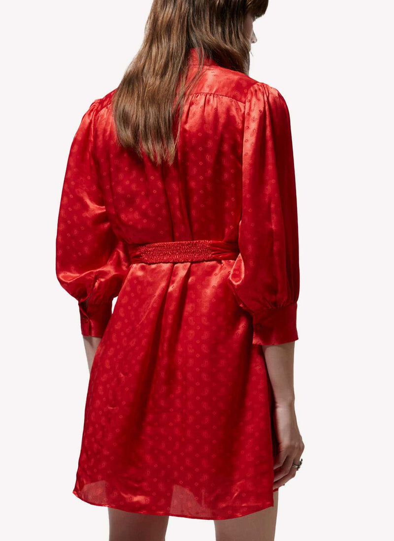 The Kooples - Robe Ceinturée - Red - Femme