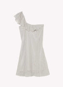 The Kooples - Robe Volant Dentelle - Cream - Femme