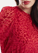 The Kooples - Robe Leopard - Red - Femme