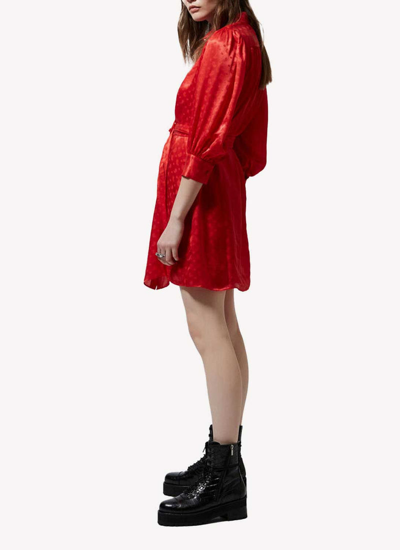 The Kooples - Robe Ceinturée - Red - Femme