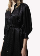 The Kooples - Robe Ceinturée - Black - Femme