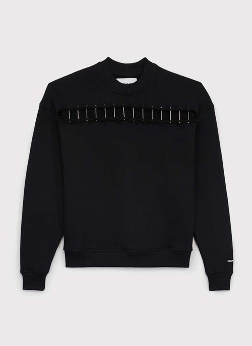 The Kooples - Sweatshirt Piercings - Black - Femme