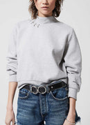 The Kooples - Sweatshirt Piercings - Light Grey - Femme