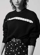 The Kooples - Sweatshirt Piercings - Black - Femme