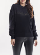 The Kooples - Sweatshirt Dentelle - Black - Femme