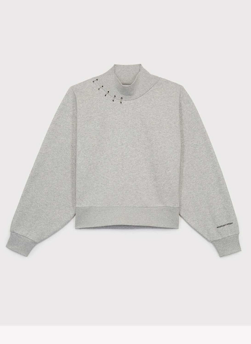 The Kooples - Sweatshirt Piercings - Light Grey - Femme