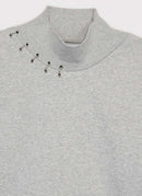 The Kooples - Sweatshirt Piercings - Light Grey - Femme