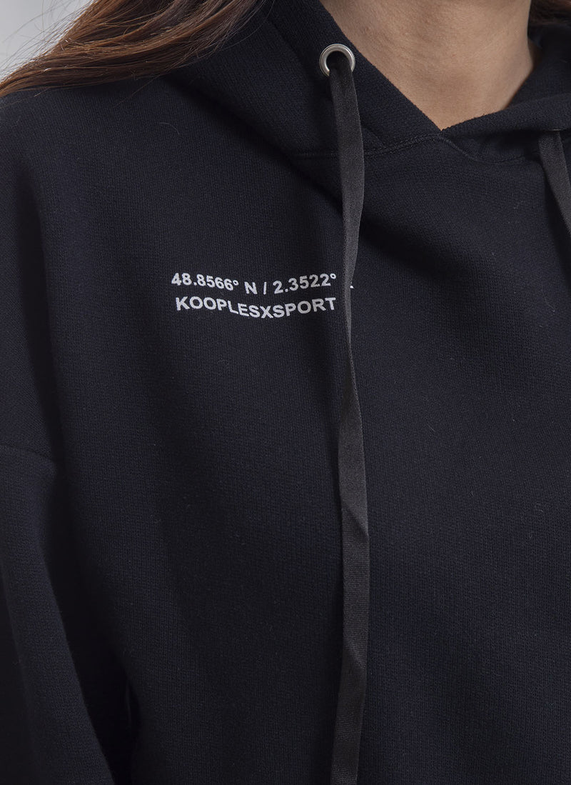 The Kooples - Hoodie Kooples X Sport - Black - Femme