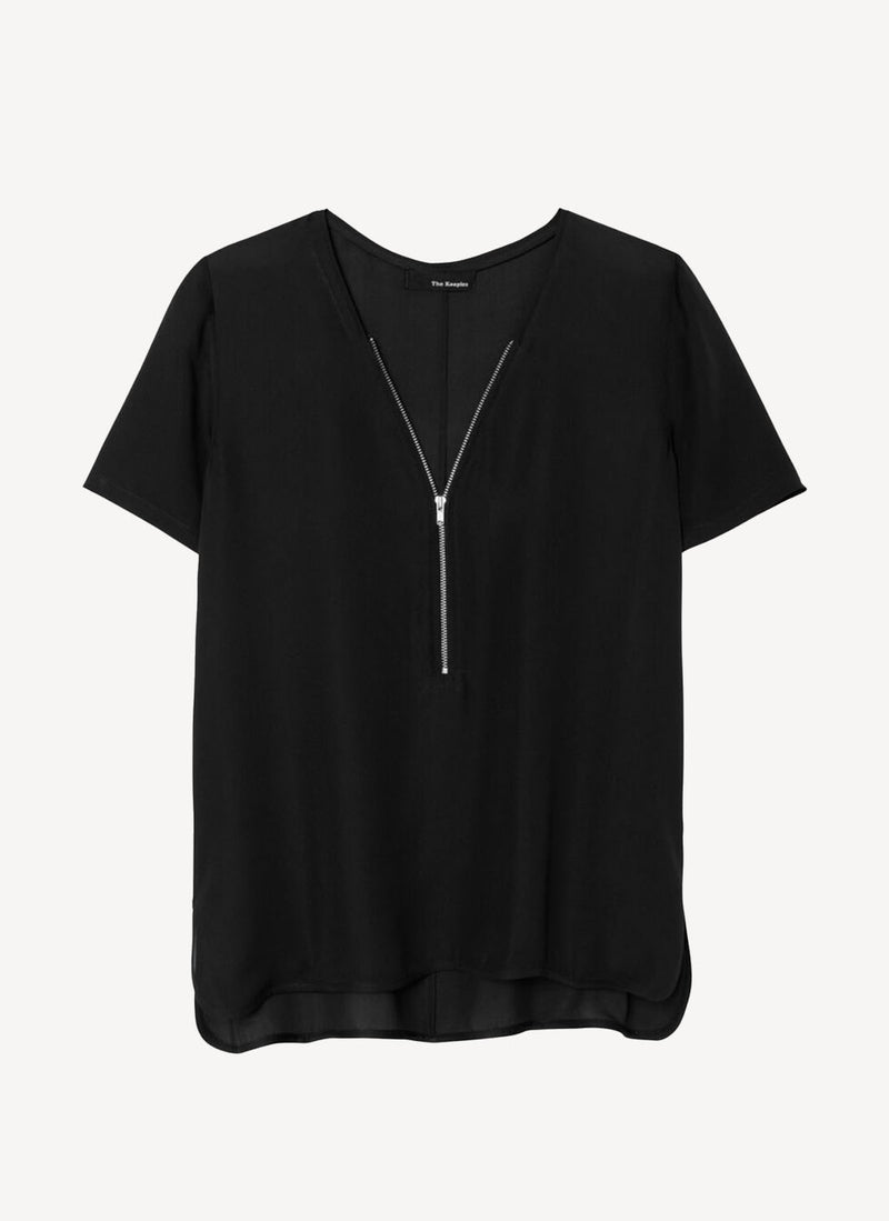 The Kooples - Top Zippé - Black - Femme