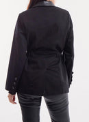 The Kooples - Veste Bi-Matière - Black - Femme