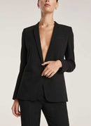 The Kooples - Veste Costume En Crêpe - Black - Femme