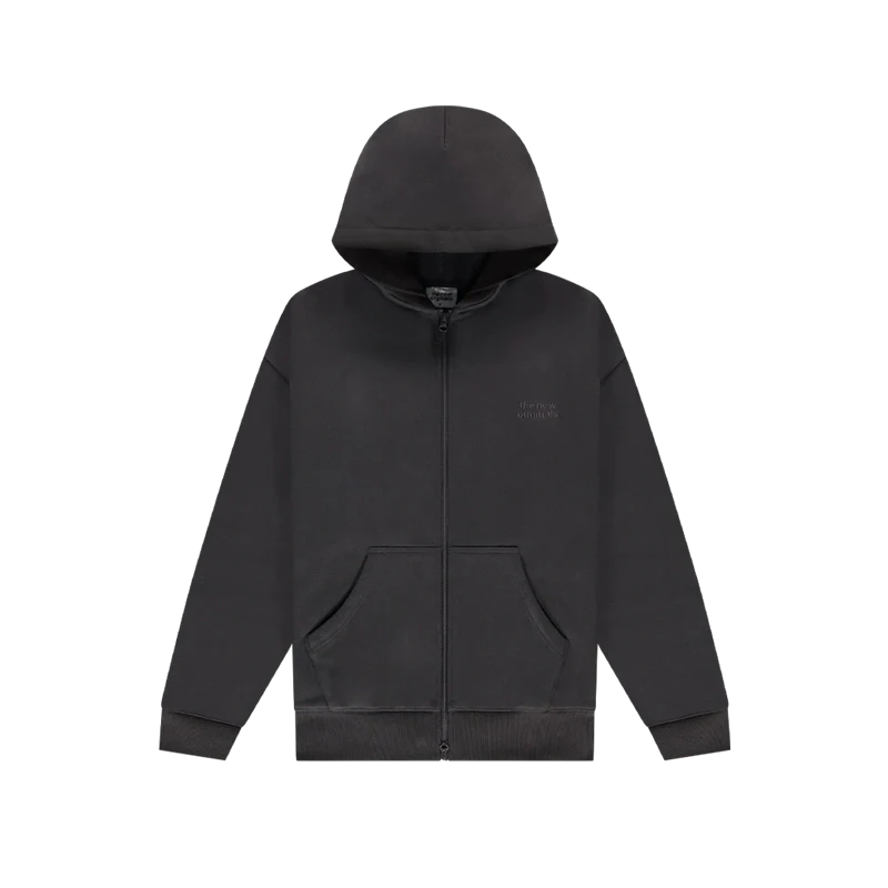 The New Originals - Sweatshirt Zip Up Hoodie Emblem Espresso - Marron