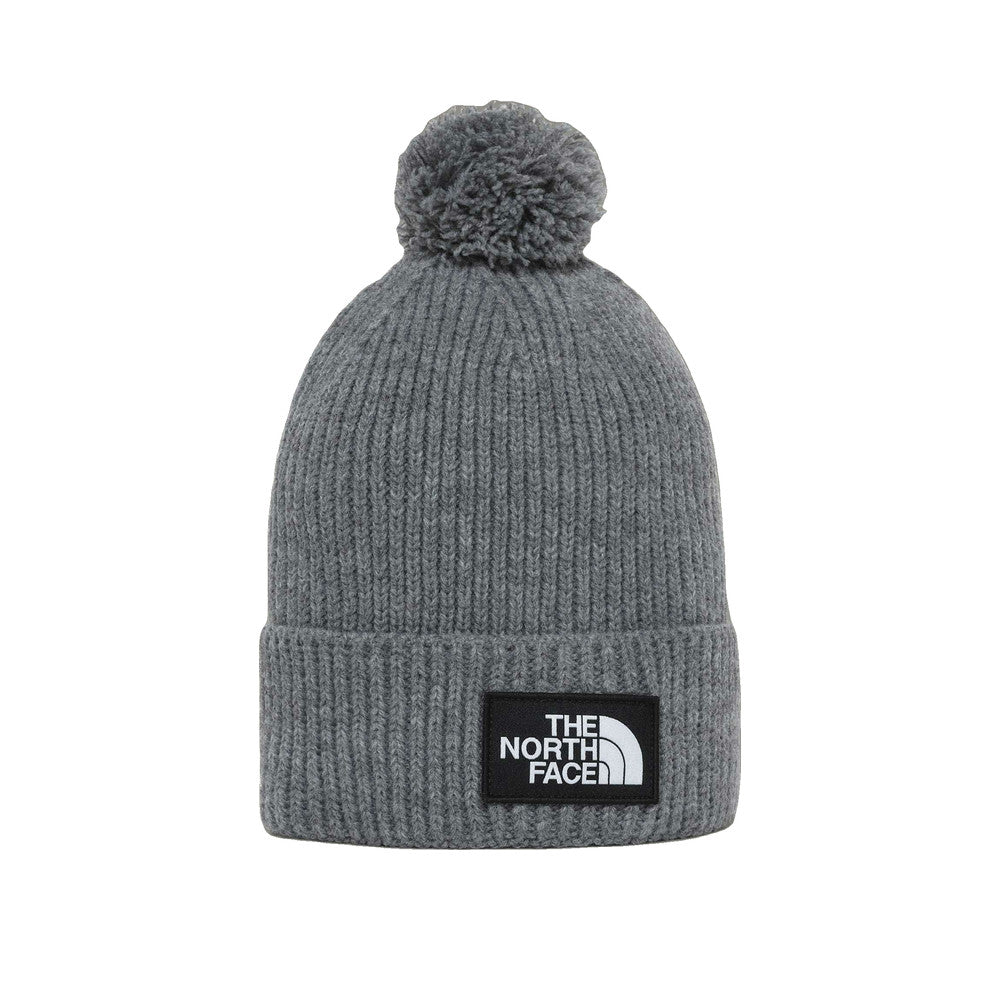 The North Face Box Logo Pom Beanie - Bonnet Mixte Gris